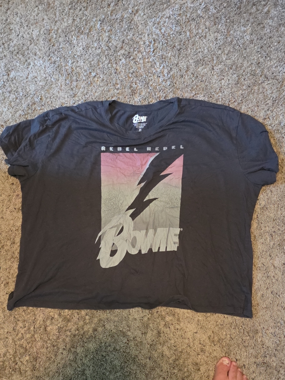 Hybrid & Company Black Bowie Logo Graphic Tee